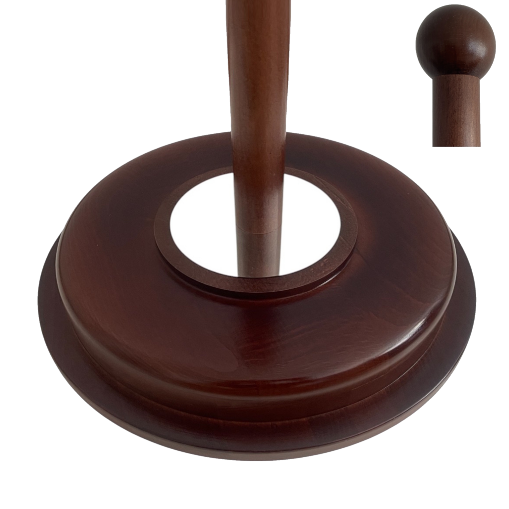 socle drapeau en bois