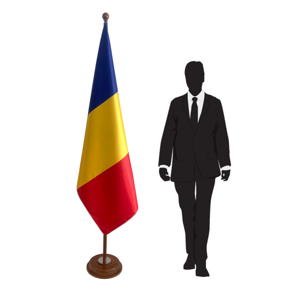 socle drapeau roumanie