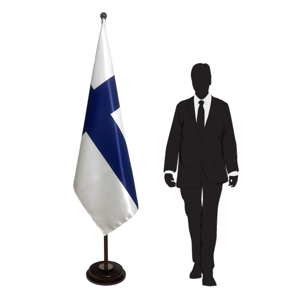 base drapeau finlande en marbre représentatif