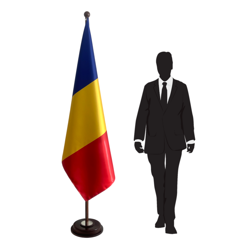 socle drapeau roumanie