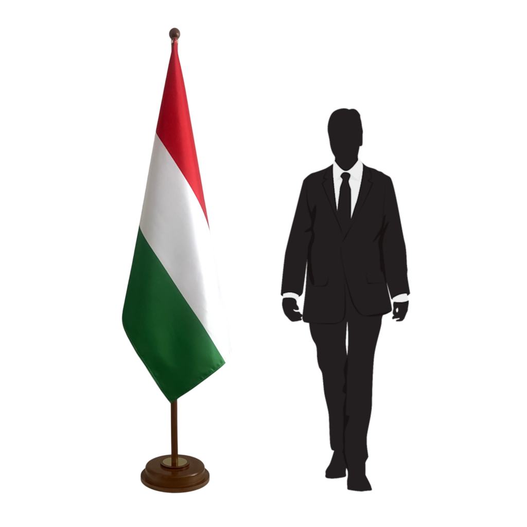 base drapeau hongrie argenté représentatif
