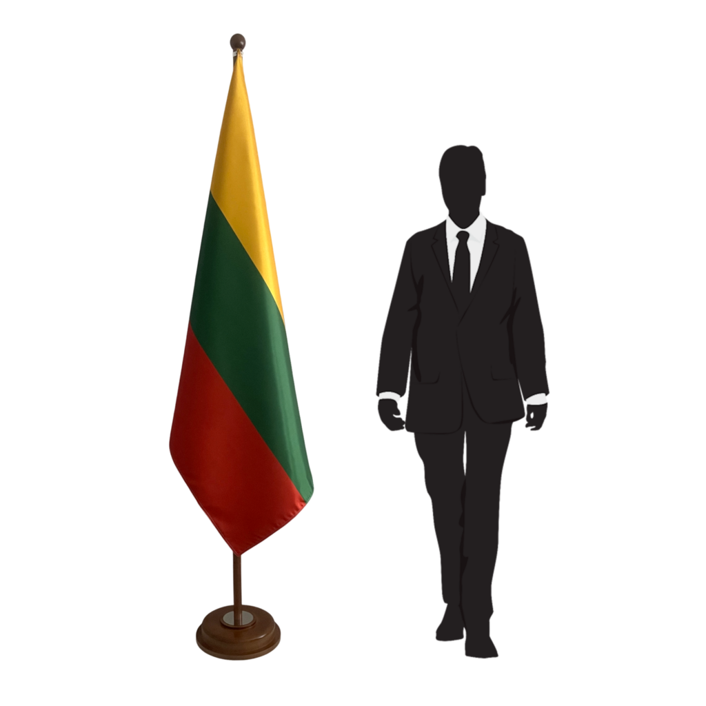 base drapeau lituanie argenté institutionnel