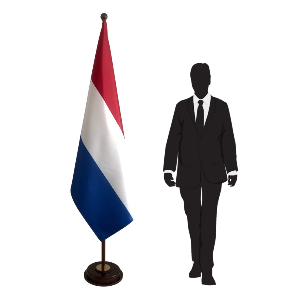 base drapeau pays-bas doré de protocole