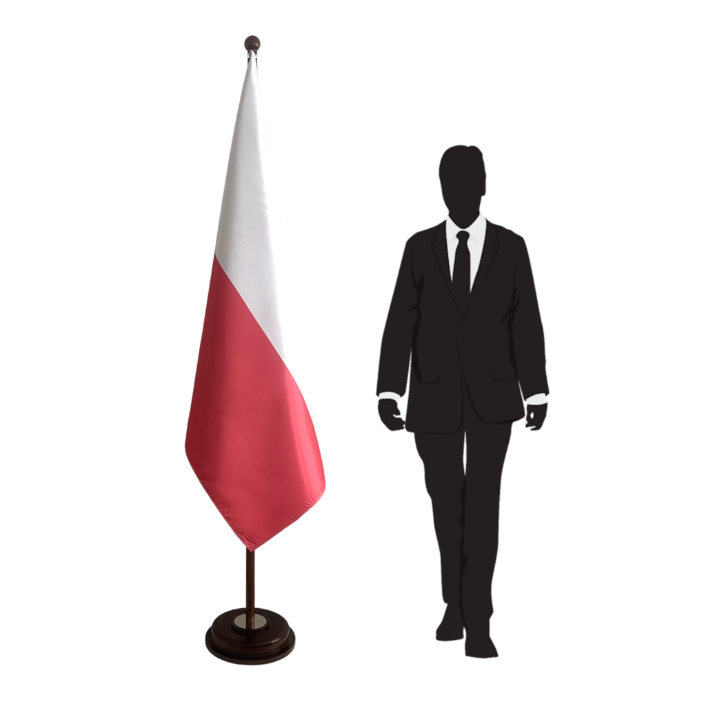 base drapeau pologne doré lourd