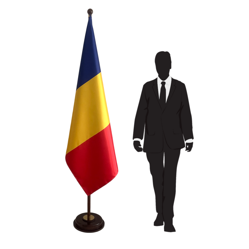 base drapeau roumanie chromé design