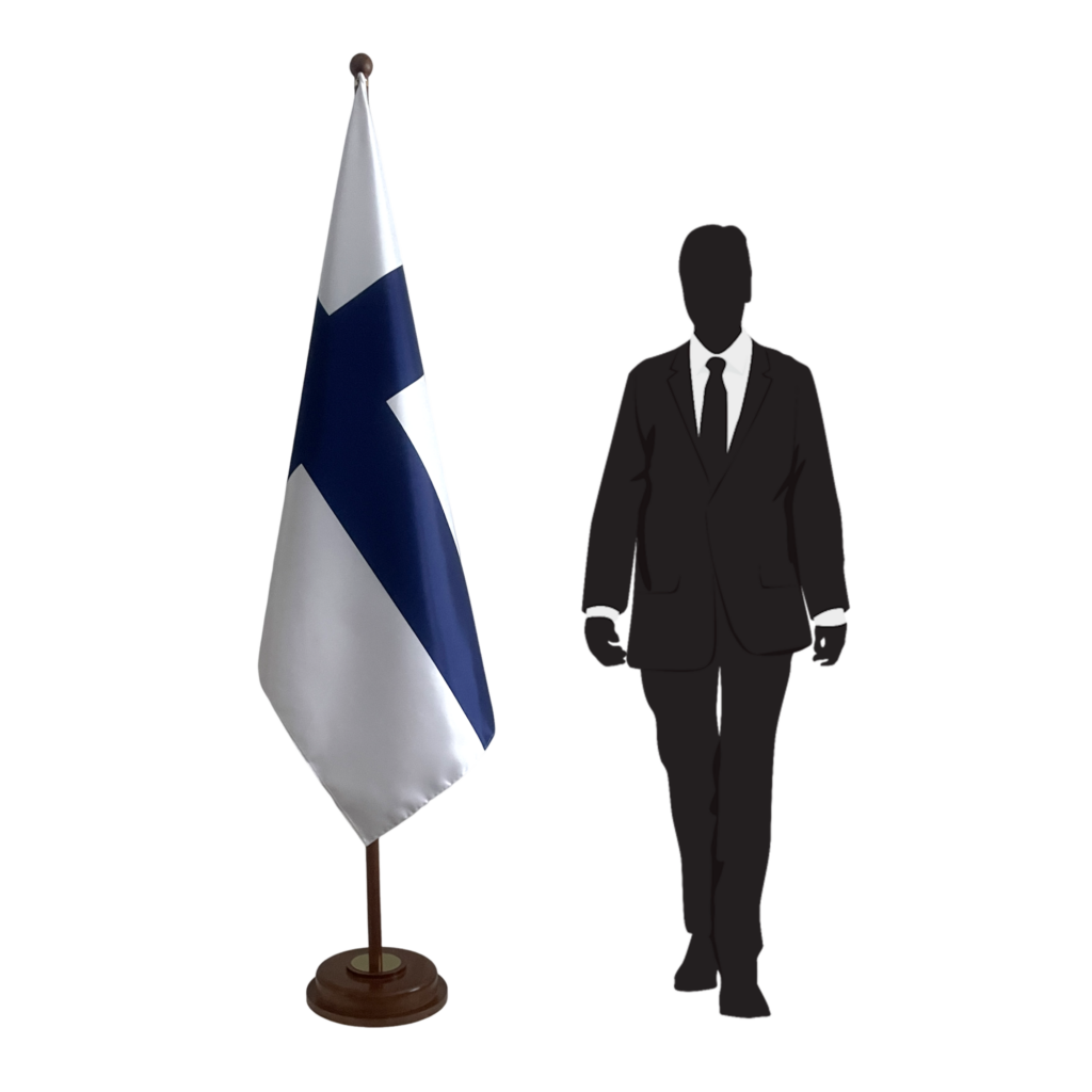 base drapeau finlande en granit officiel