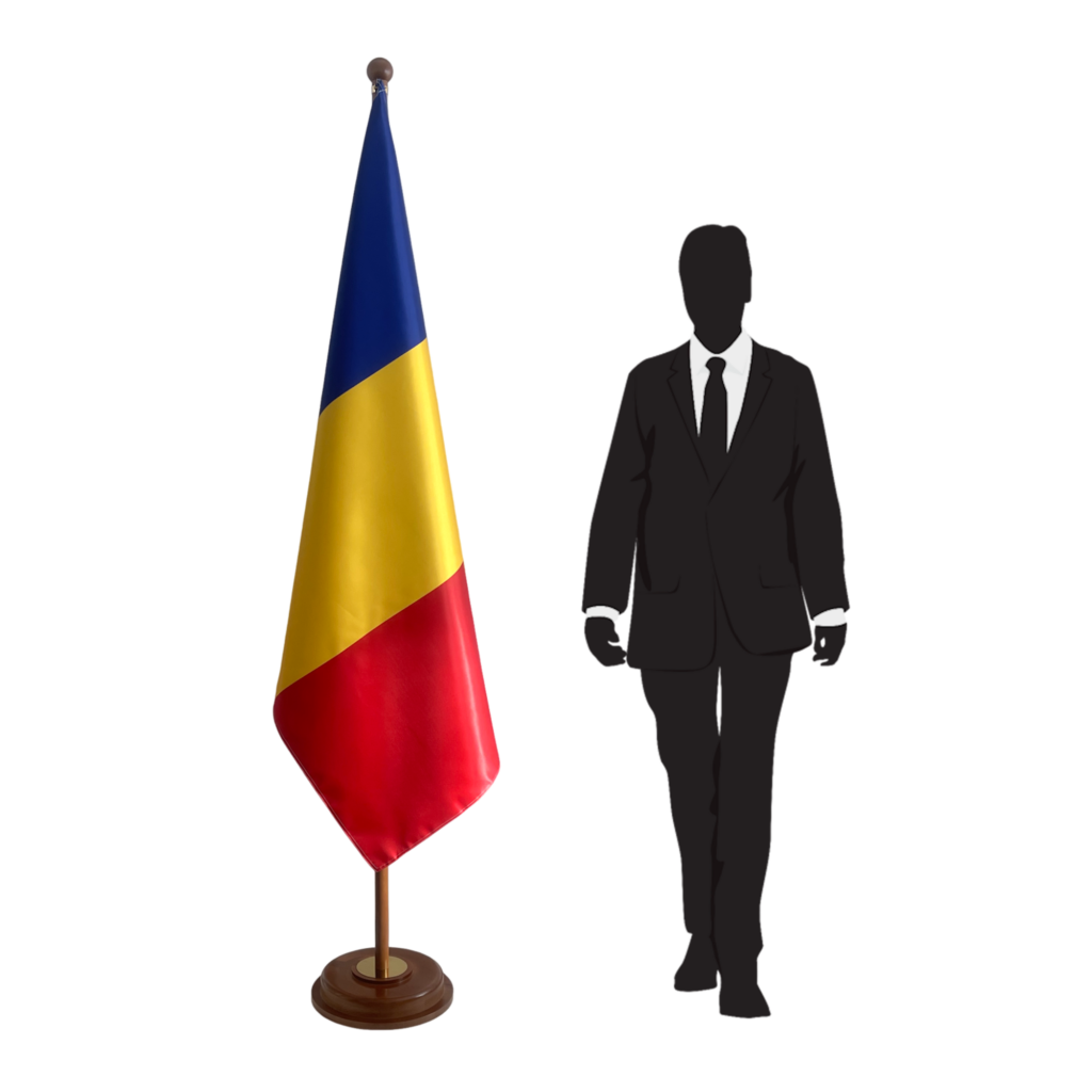 socle drapeau Roumanie