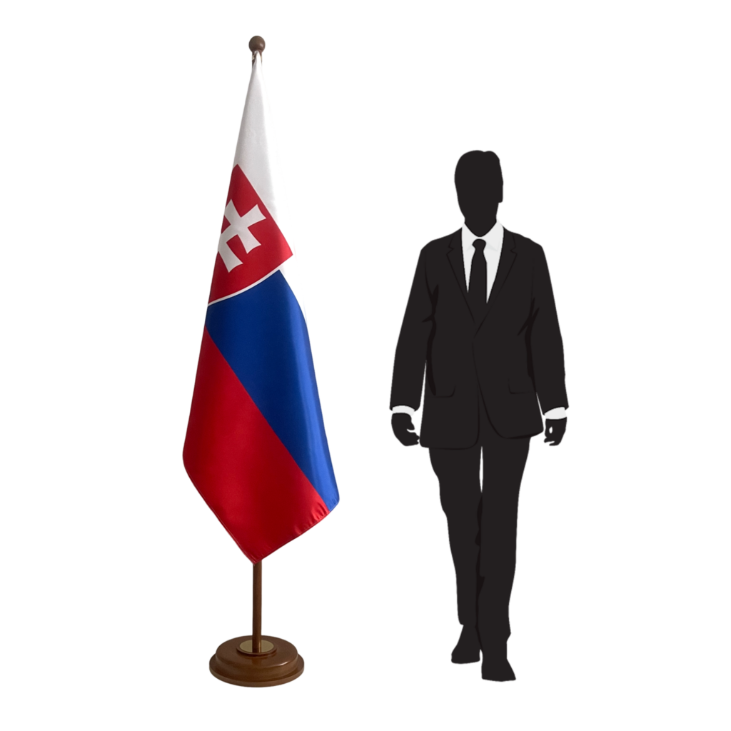 base drapeau Slovaquie en granit stable