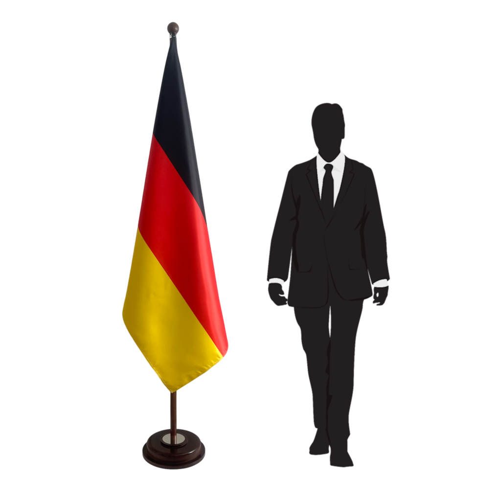 base drapeau allemagne en marbre noir professionnel