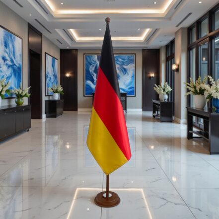 socle porte-drapeau allemagne en aluminium professionnel