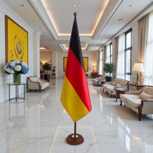 socle porte-drapeau allemagne en acier officiel