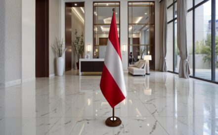 socle drapeau autriche