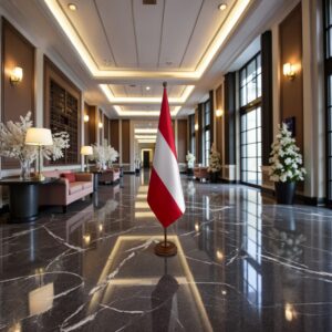 socle drapeau autriche