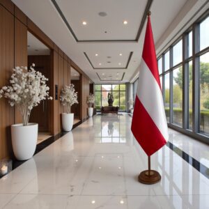 socle drapeau autriche