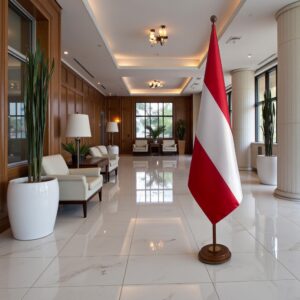 socle drapeau autriche