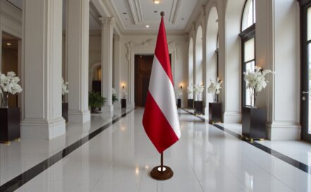 socle drapeau autriche