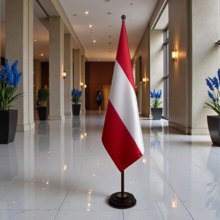 socle drapeau autriche