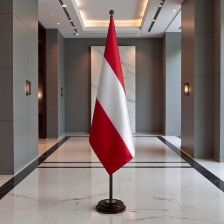 socle drapeau autriche