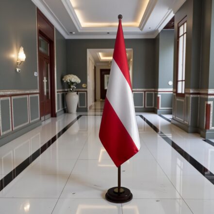 socle drapeau autriche