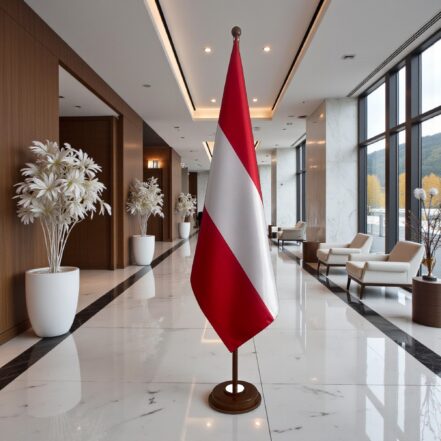 socle drapeau autriche