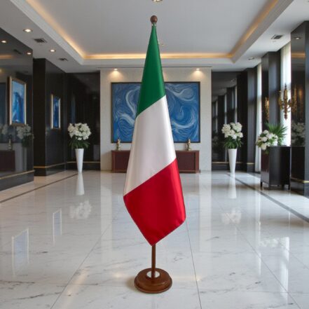 socle porte-drapeau italie en granit élégant