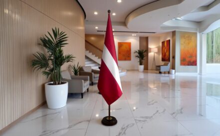 socle drapeau lettonie