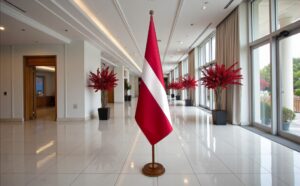 socle drapeau lettonie