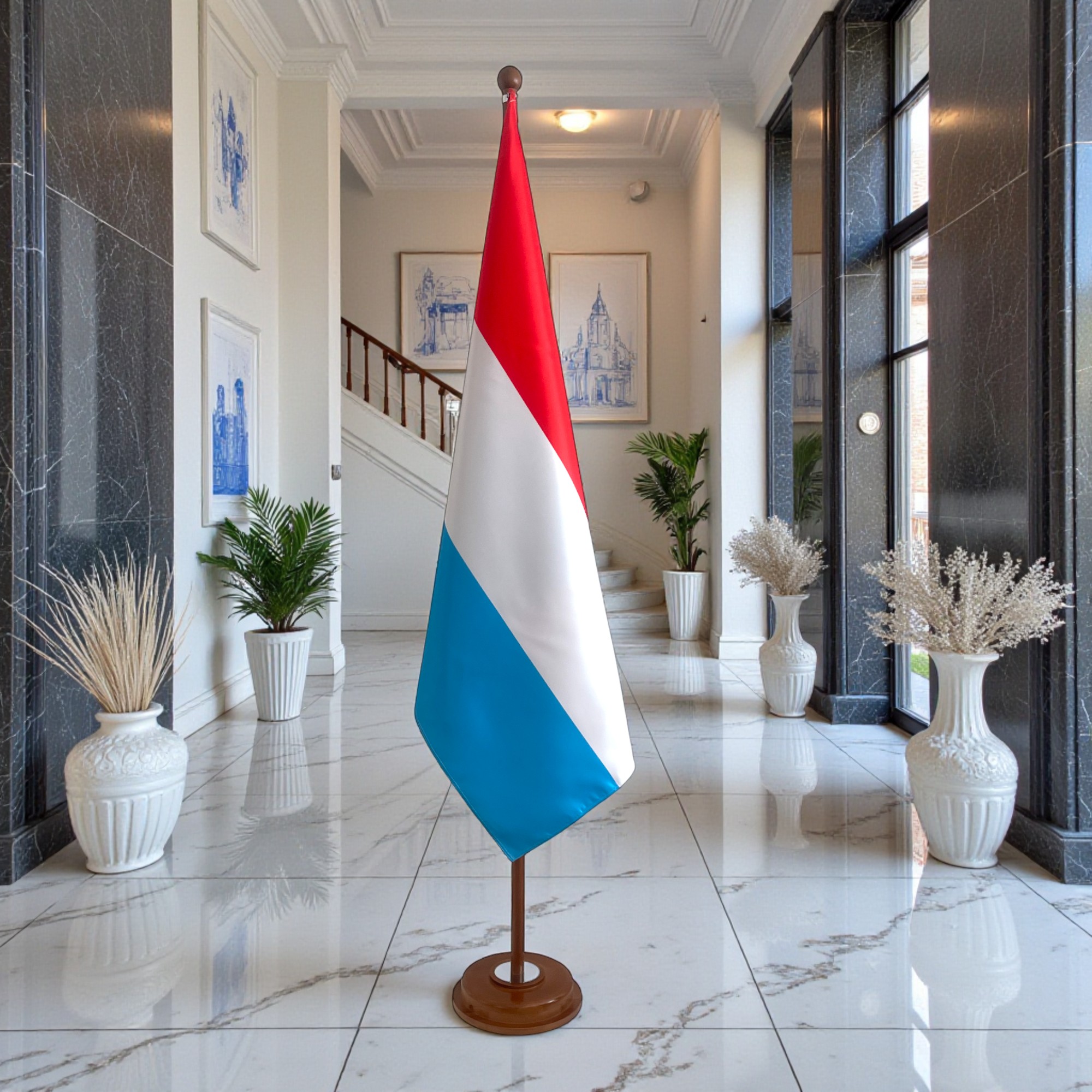 socle drapeau luxembourg