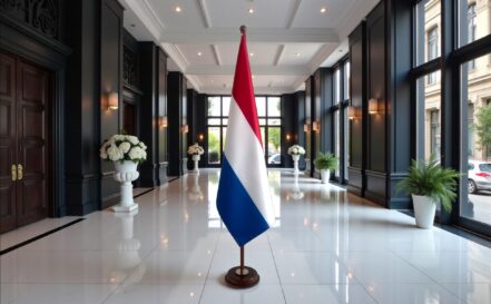 socle drapeau pays-bas en granit officiel