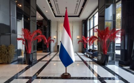 socle drapeau pays-bas en acier lourd