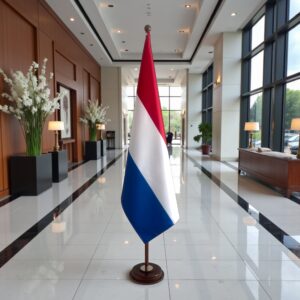 socle drapeau pays-bas en acier professionnel
