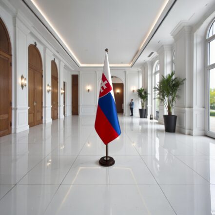 pied socle drapeau slovaquie slovaquie robuste
