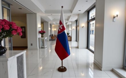 support socle drapeau slovaquie slovaquie robuste