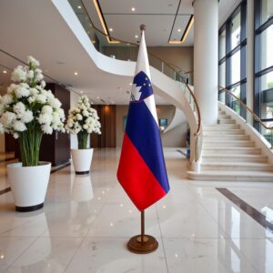 pied socle drapeau slovenie slovenie de prestige