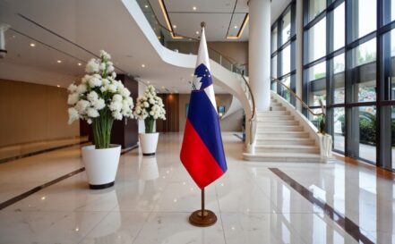 pied socle drapeau slovenie slovenie professionnel