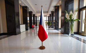 socle drapeau Tchéquie