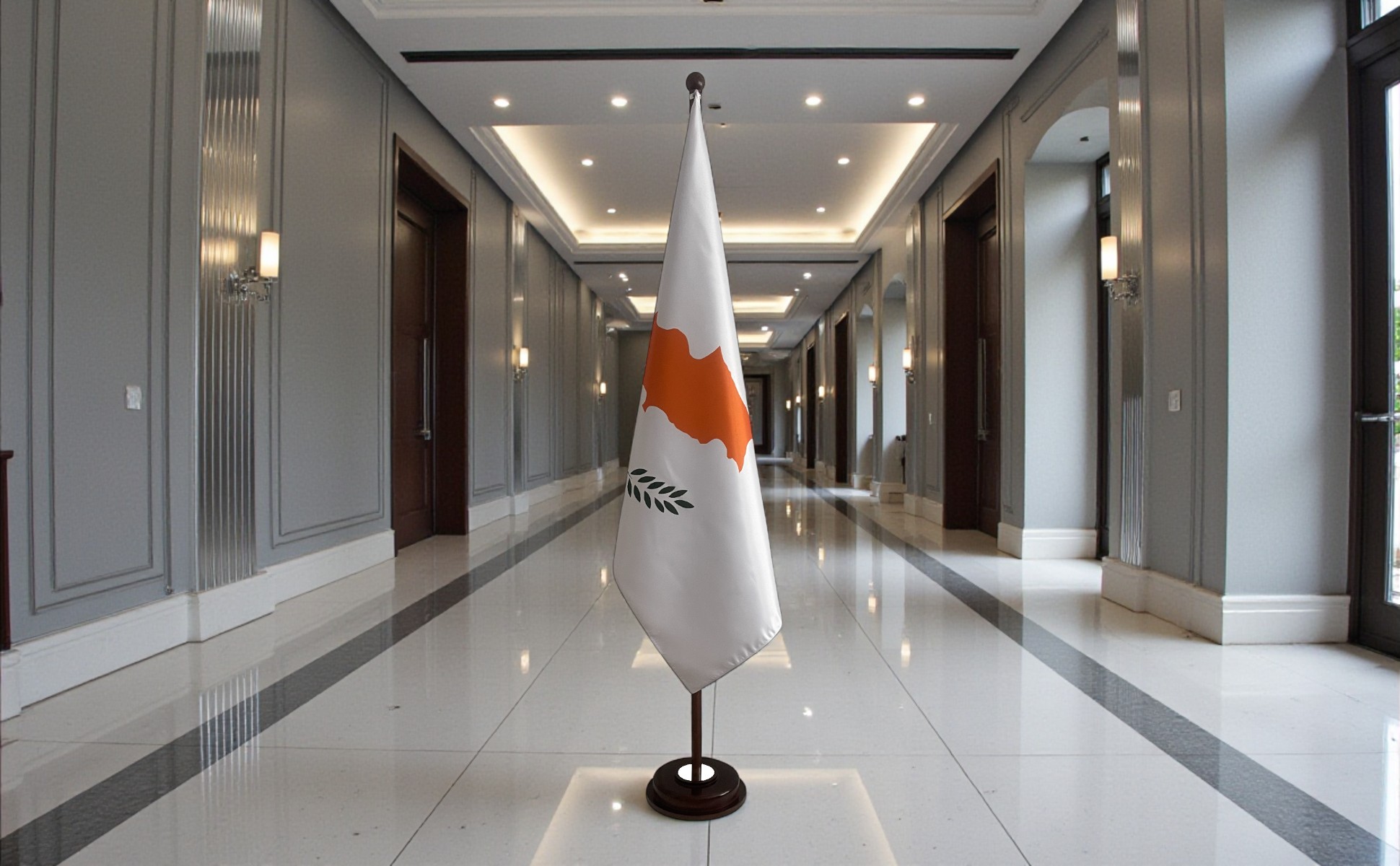 socle drapeau chypre