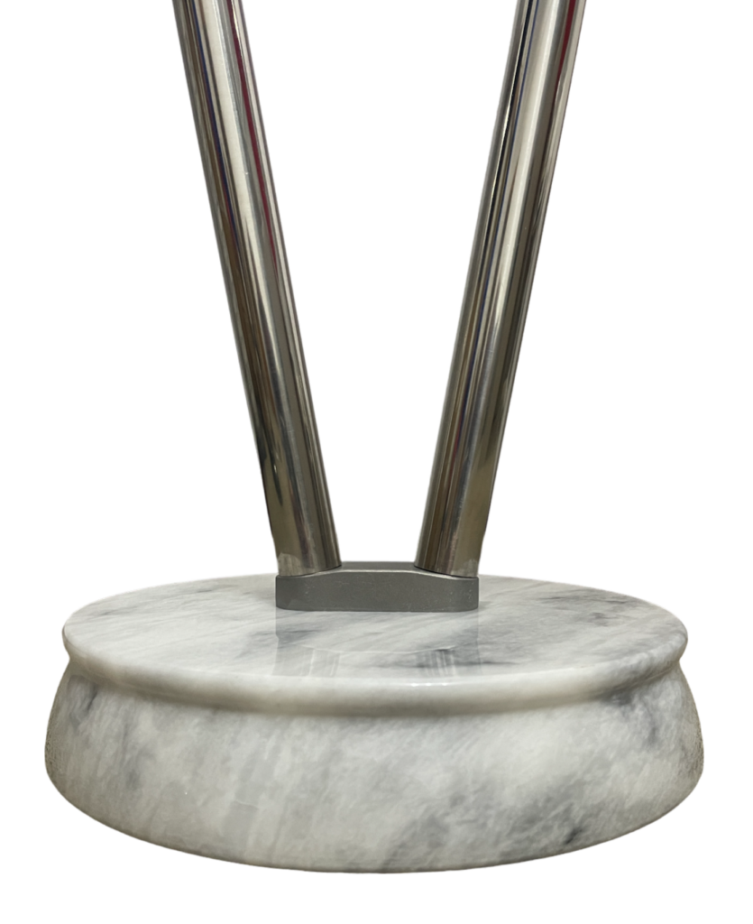 support socle drapeau en acier brossé