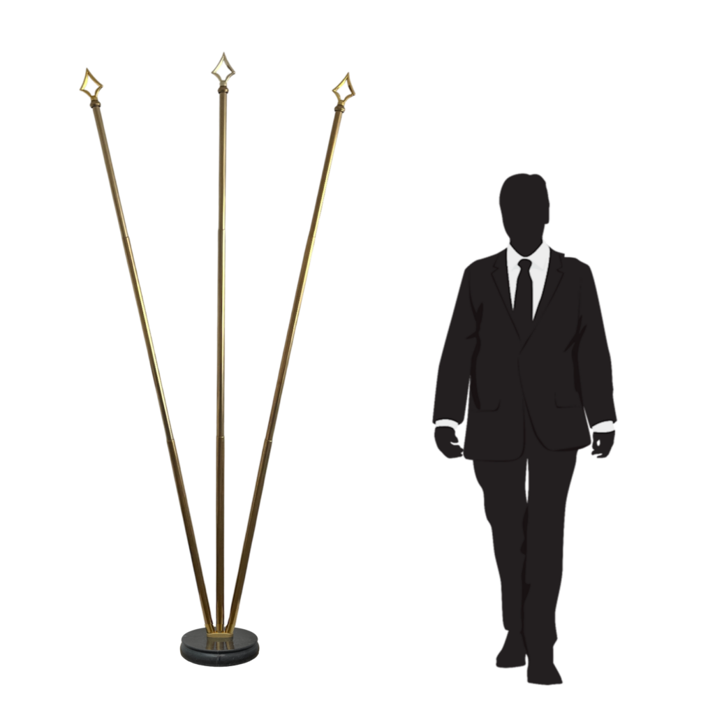 base porte-drapeau en aluminium