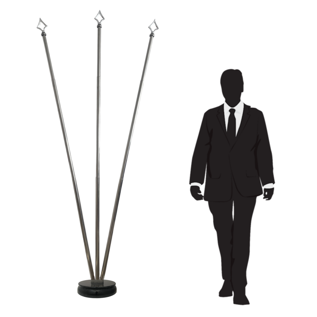 pied socle drapeau en bois