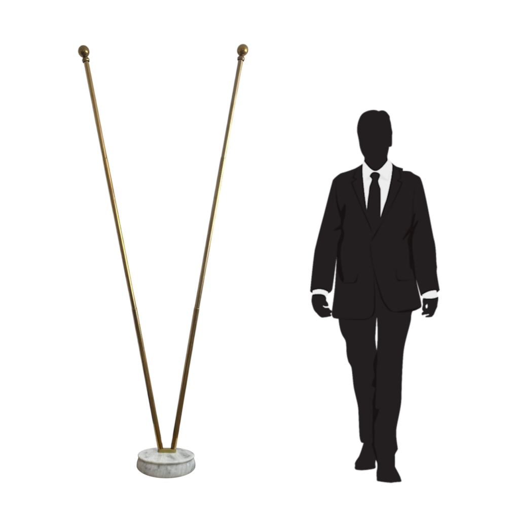 base porte-drapeau en inox