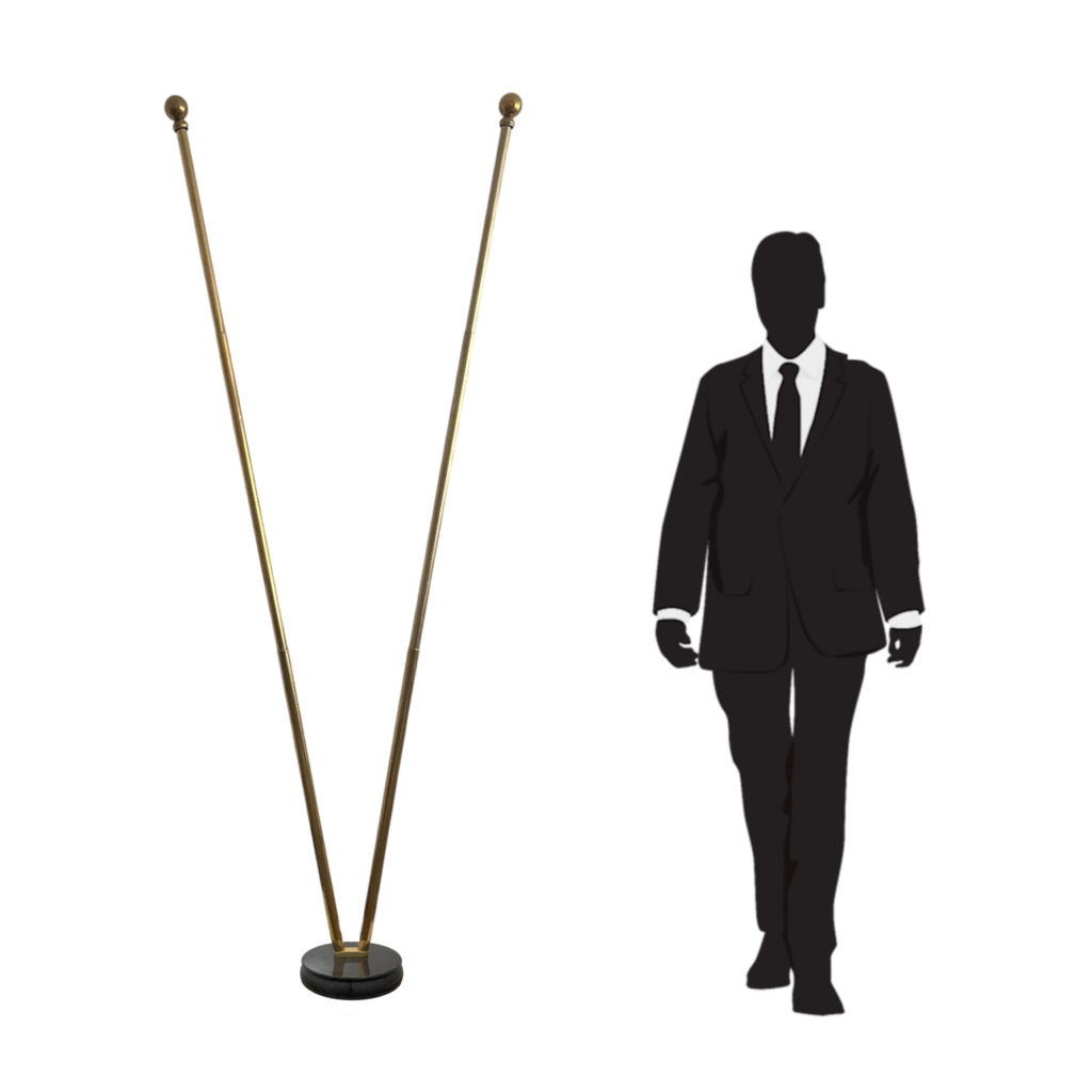 base porte-drapeau en aluminium anodisé