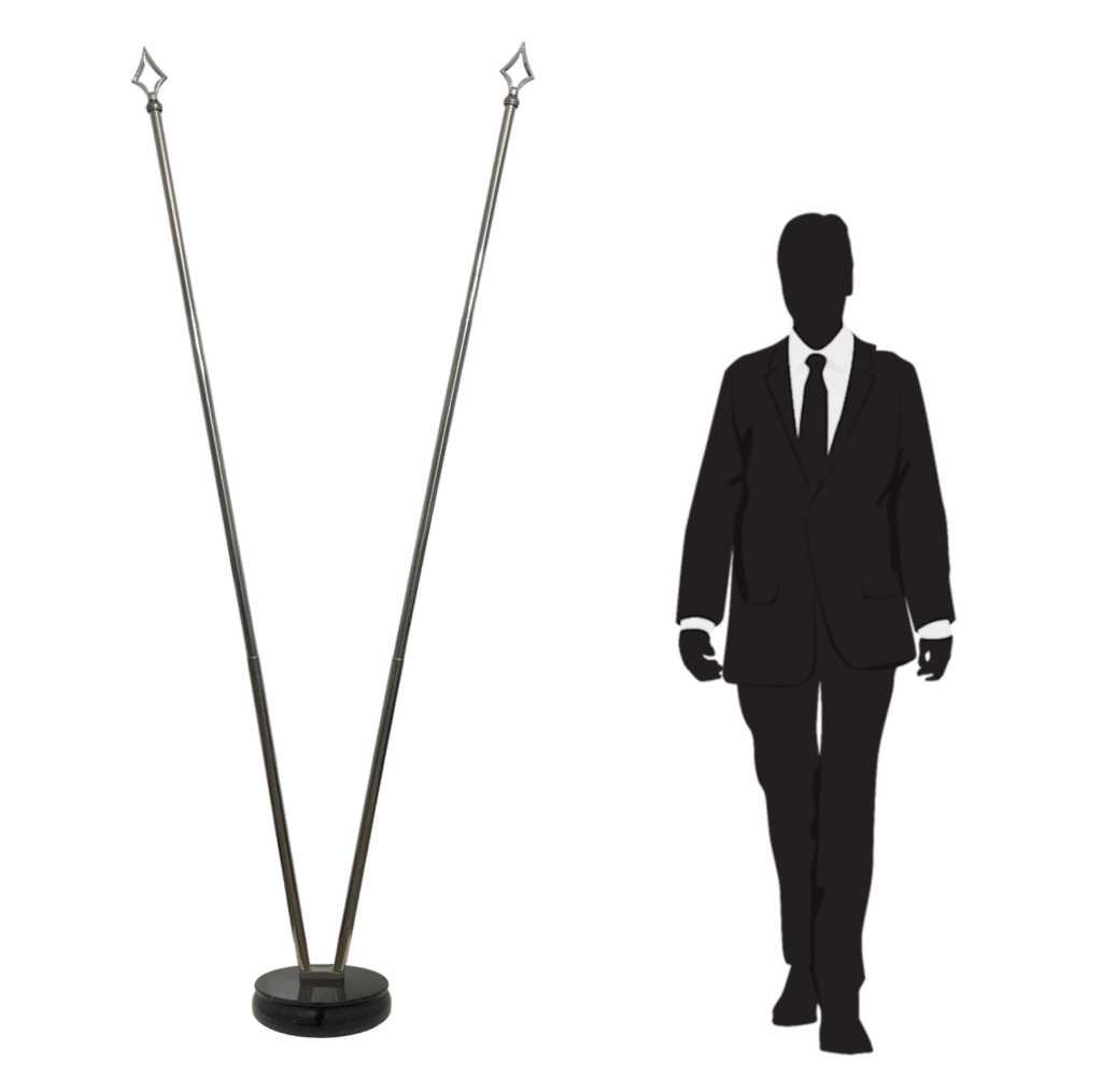 pied socle drapeau en aluminium