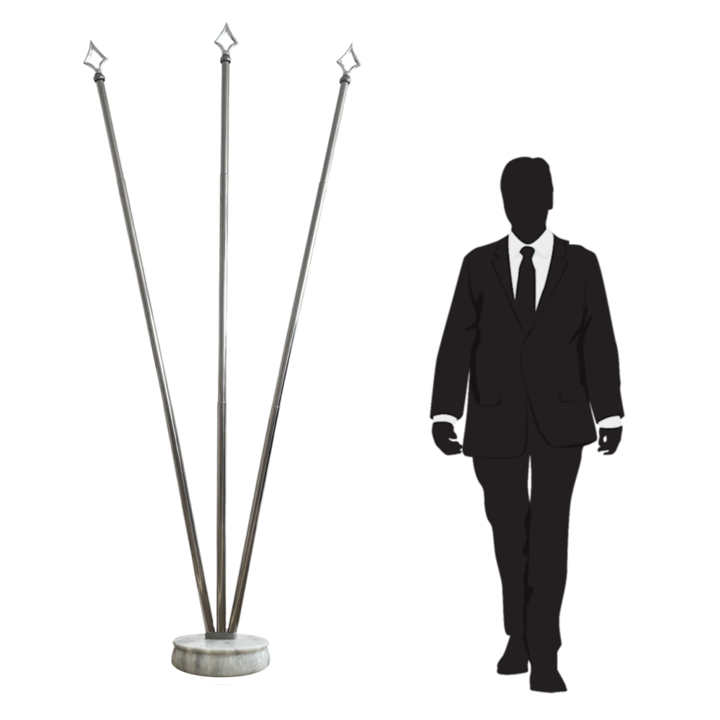 pied drapeau en marbre