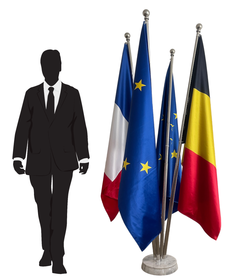 support socle drapeau en aluminium