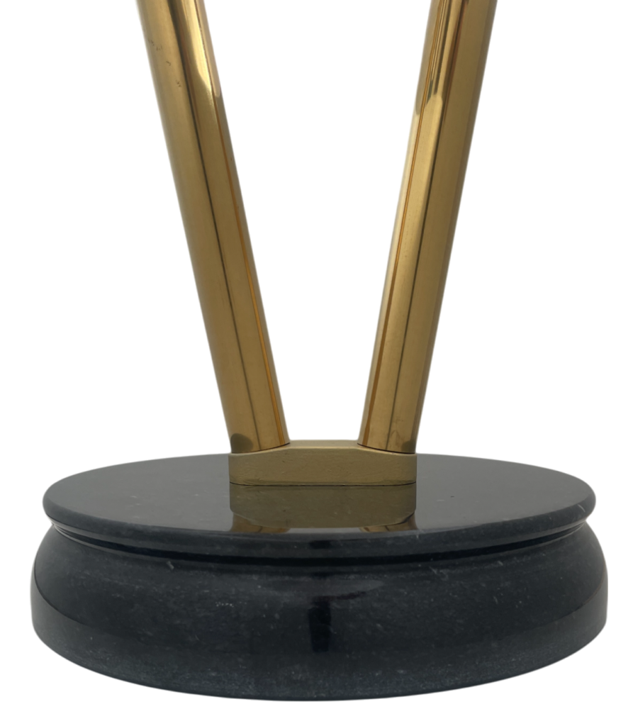 base porte-drapeau en inox brossé