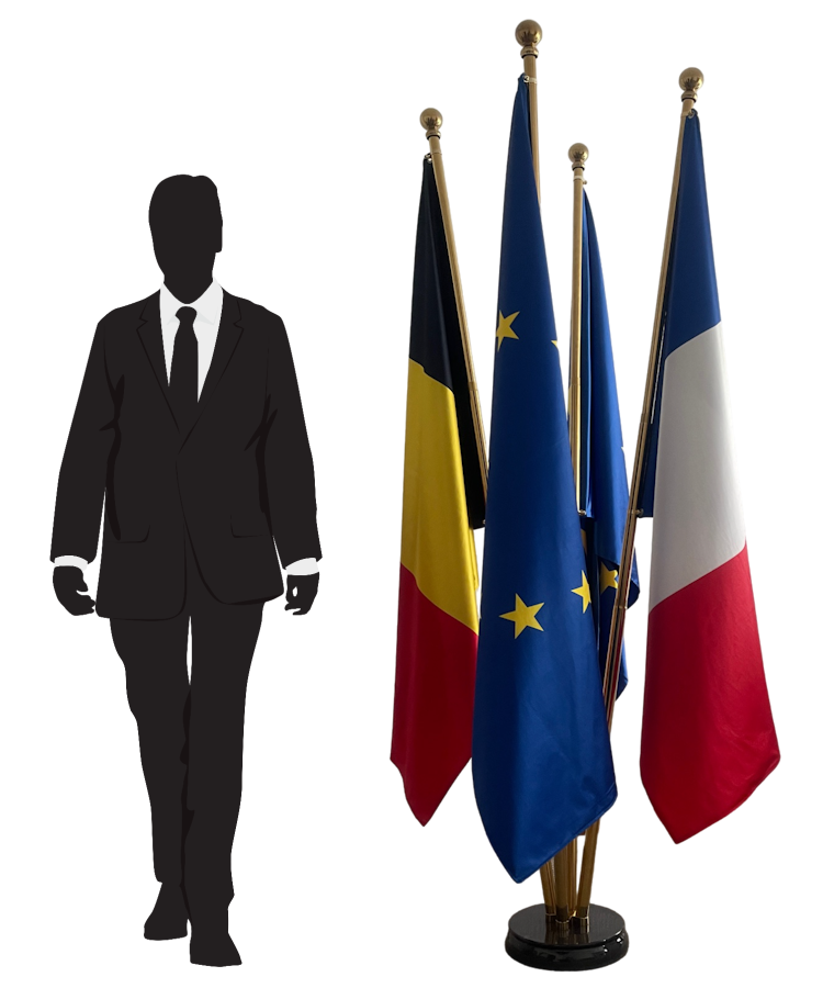 base porte-drapeau en granit