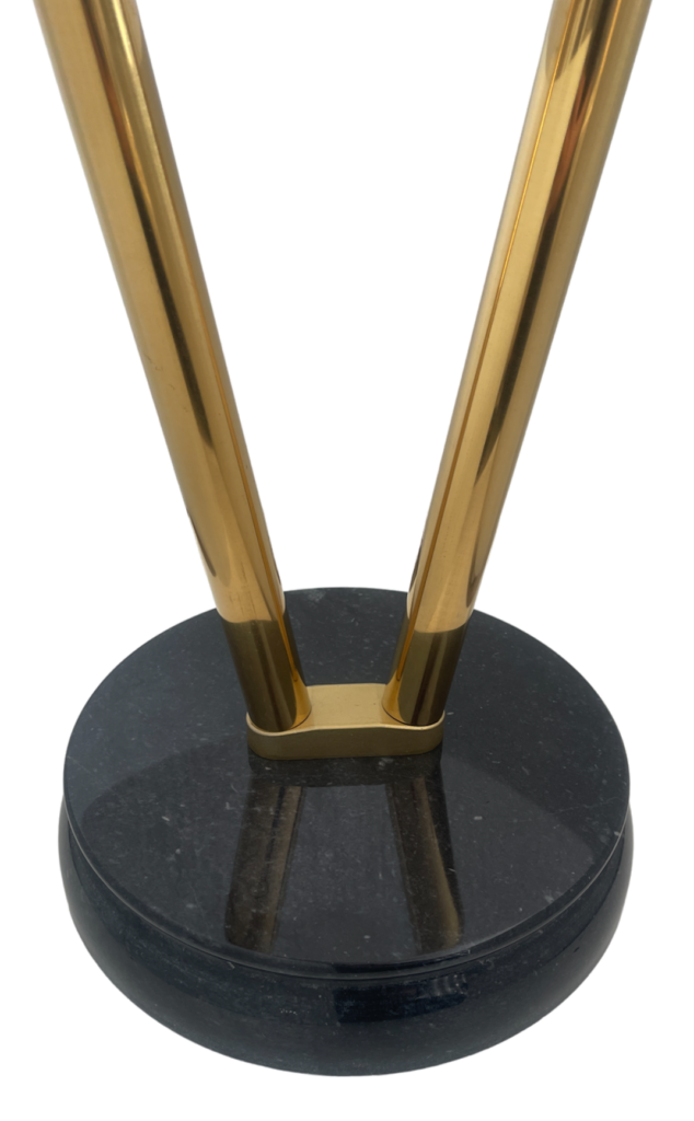 base porte-drapeau en inox noire