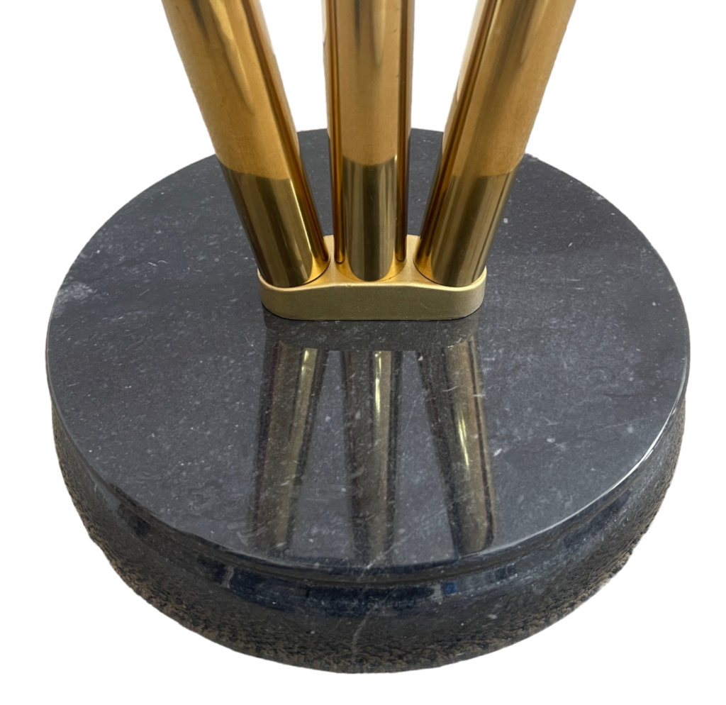 base porte-drapeau chromé