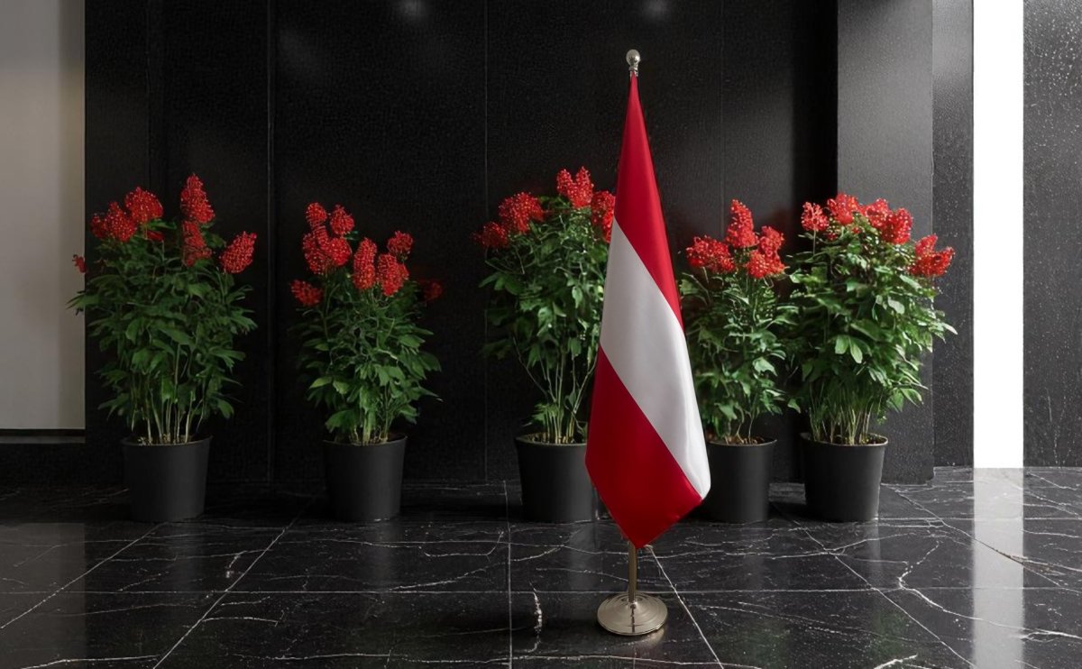 Drapeau bureau autriche en marbre professionnel